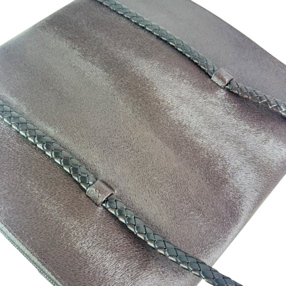 BALLY Vintage Brown Leather Braids Straps Shopper Tote Bag Made in Italy - Picture 13 of 16